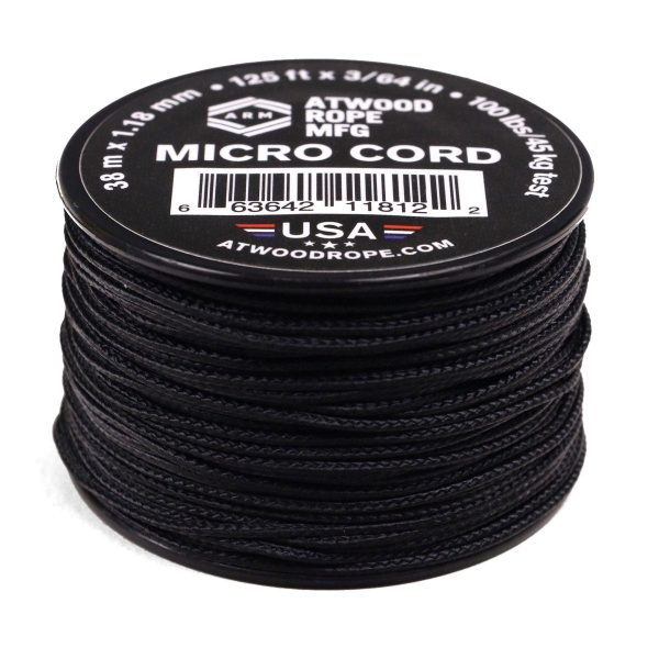 Dụng cụ đi phượt Dây Micro Cord 1.18mm – 100ft – Black