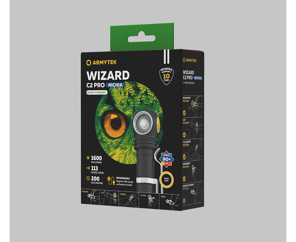 Đèn Pin Armytek Wizard C2 Pro Nichia – Sáng Vàng
