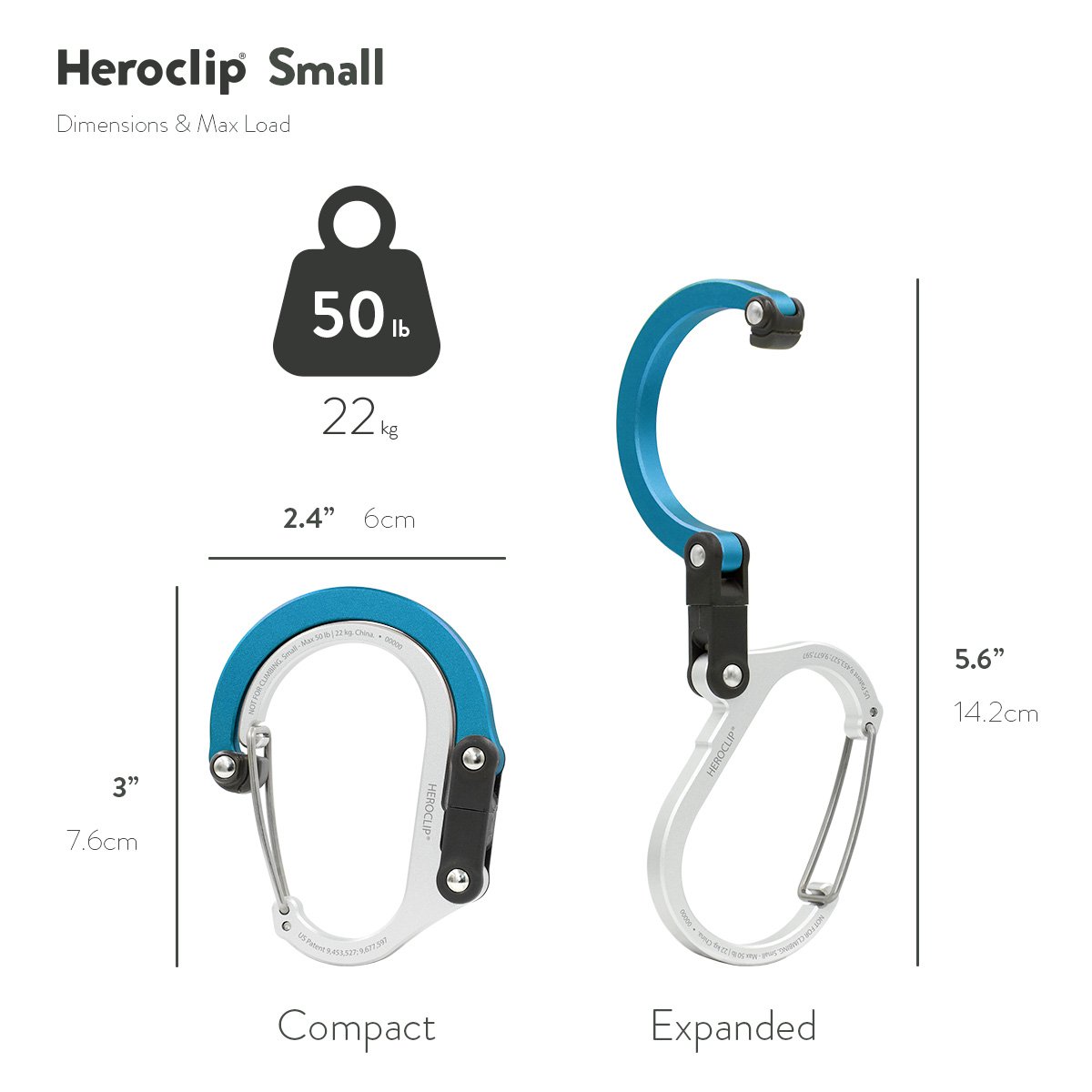 HEROCLIP® SMALL – Stealth Black