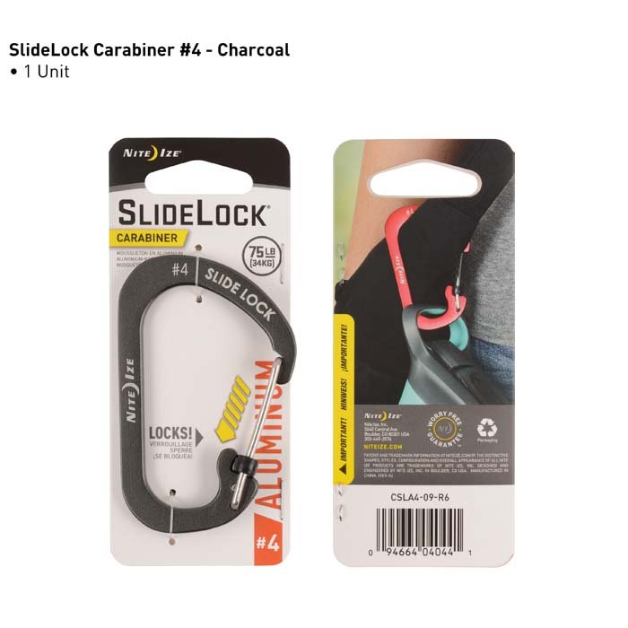 Móc Khóa Nite Ize SlideLock Carabiner #4 Coal