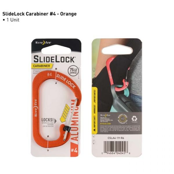 Móc Khóa Nite Ize SlideLock Carabiner #4 Orange