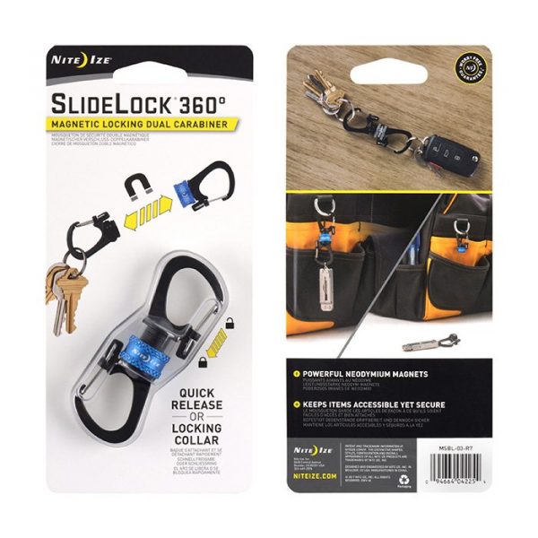 Móc Khoá Nite Ize SLIDELOCK 360° MAGNETIC LOCKING DUAL CARABINER