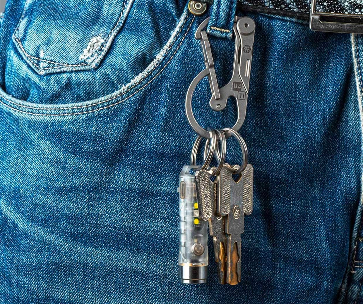 MÓC KHOÁ TITANIUM ROVYVON U4 CARABINER LƯỠI DAO SỐ 11