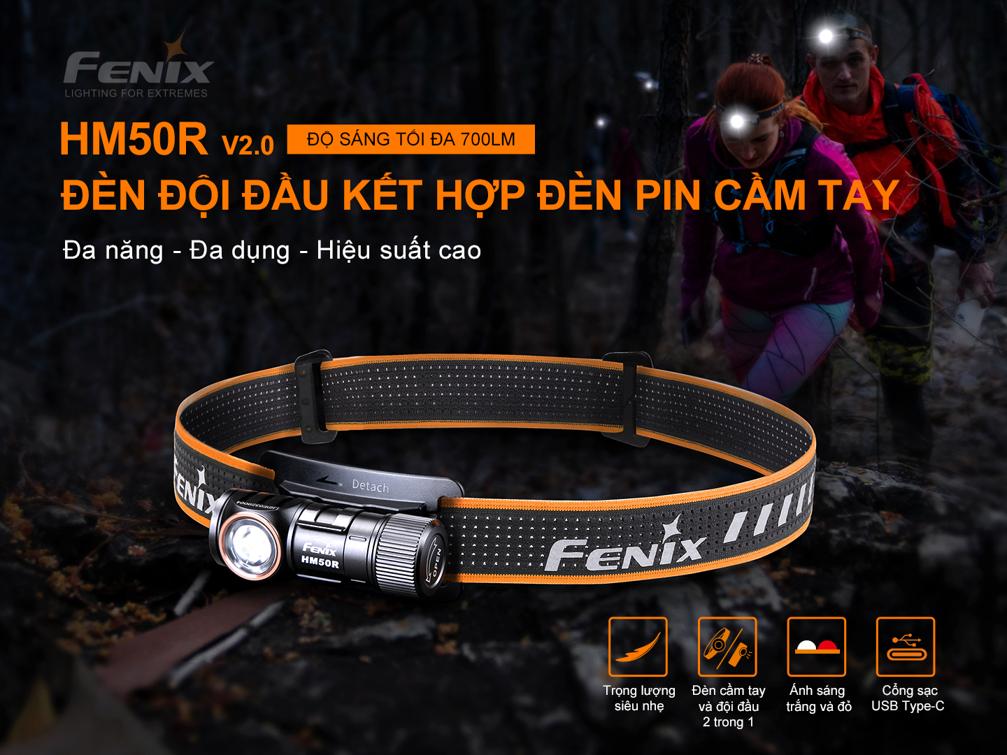Đèn pin Fenix ​​HM50R v2.0