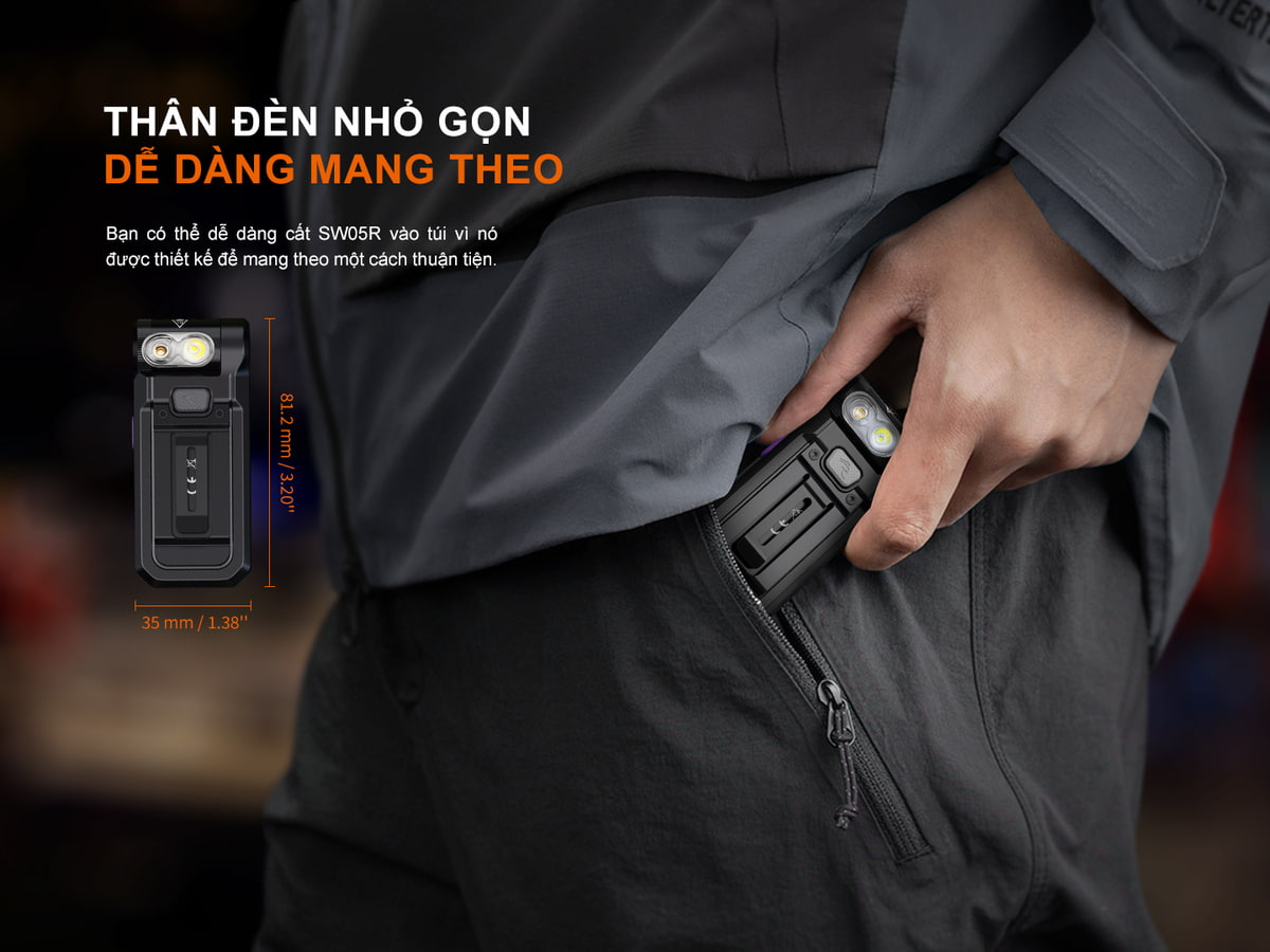 Den pin da nang Fenix SW05R-UV