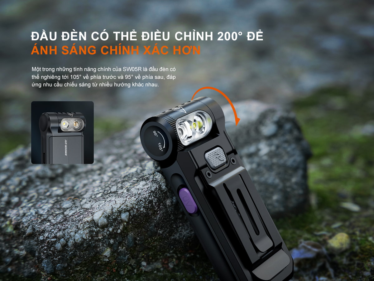 Den pin da nang Fenix SW05R-UV