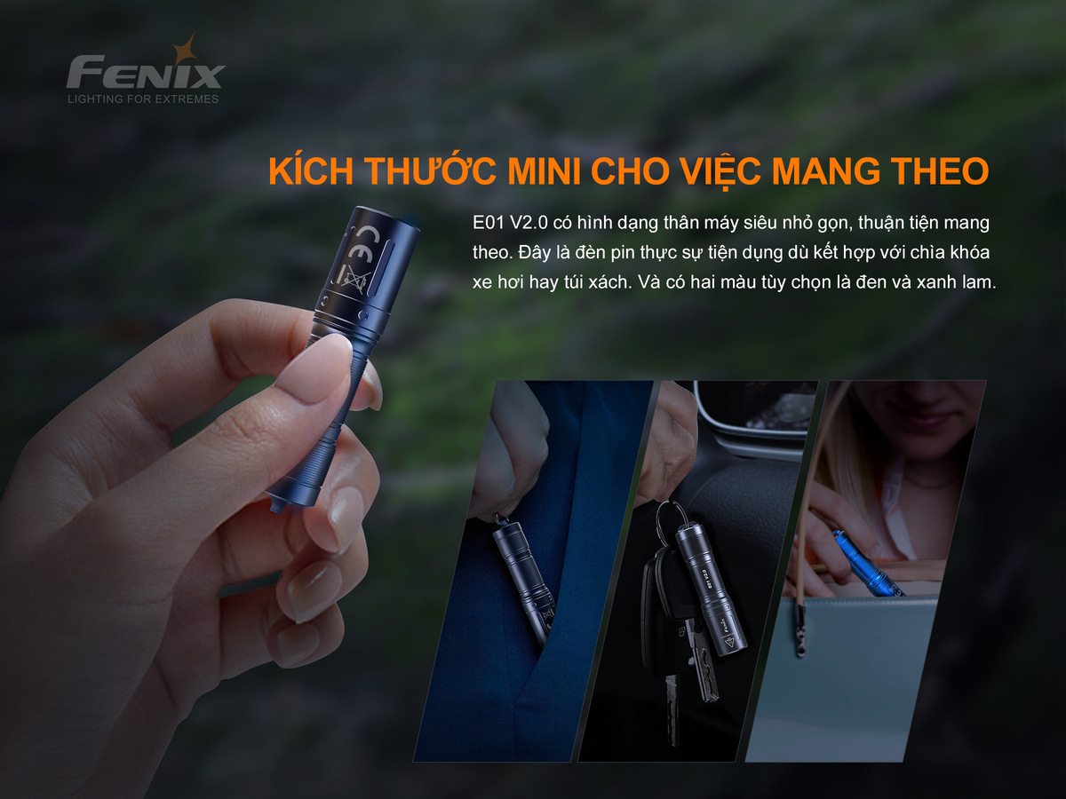 Den pin moc khoa Fenix E01 V2.0