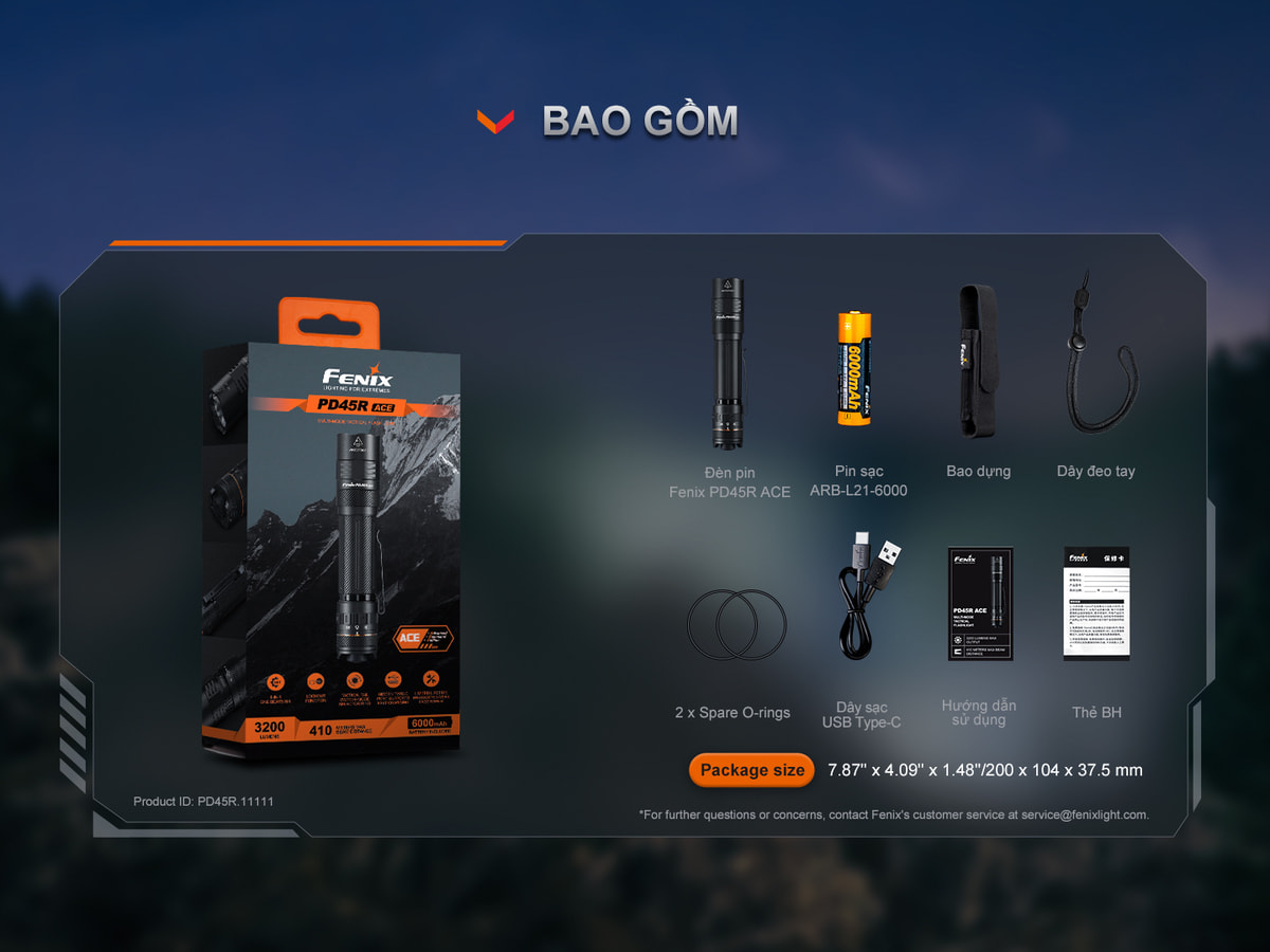 Den pin tac chien Fenix PD45R ACE