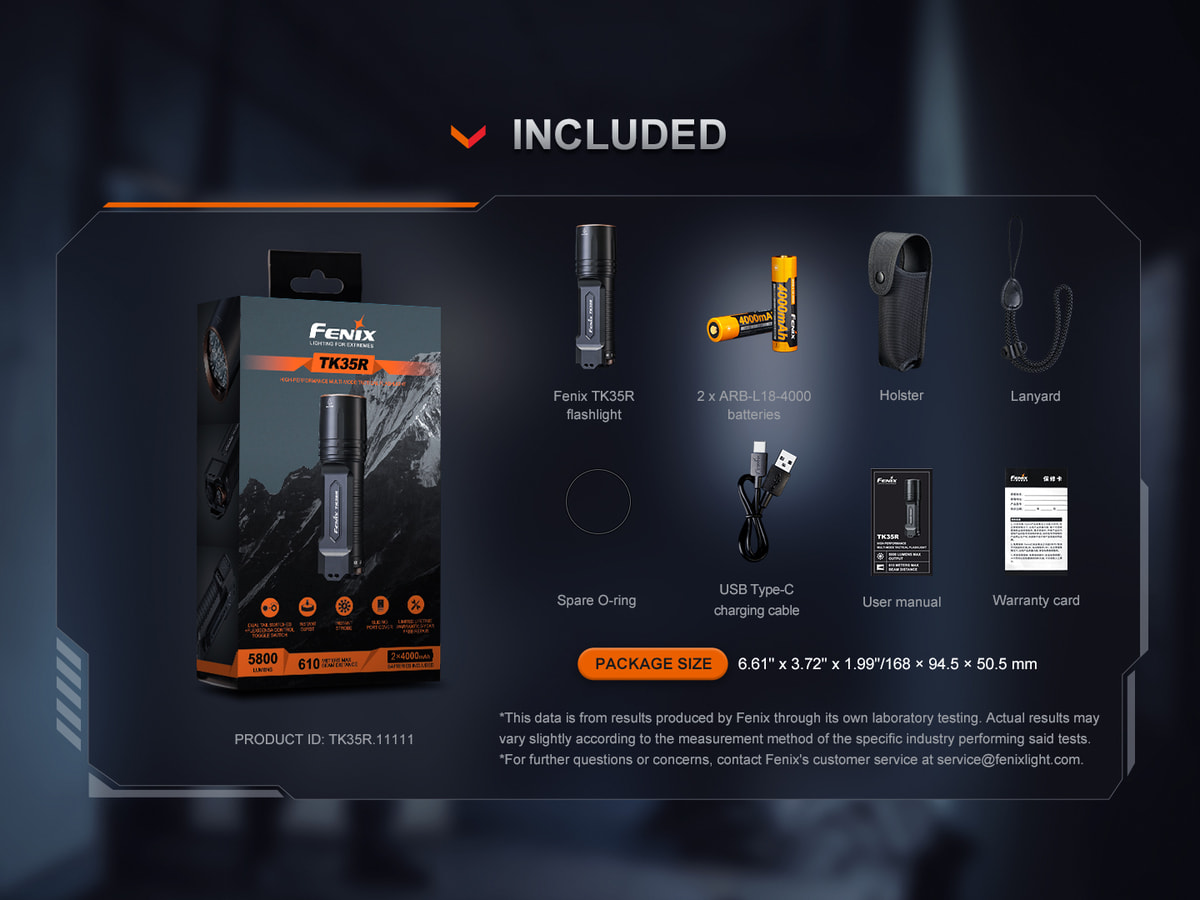 Den pin sieu sang Fenix TK35R