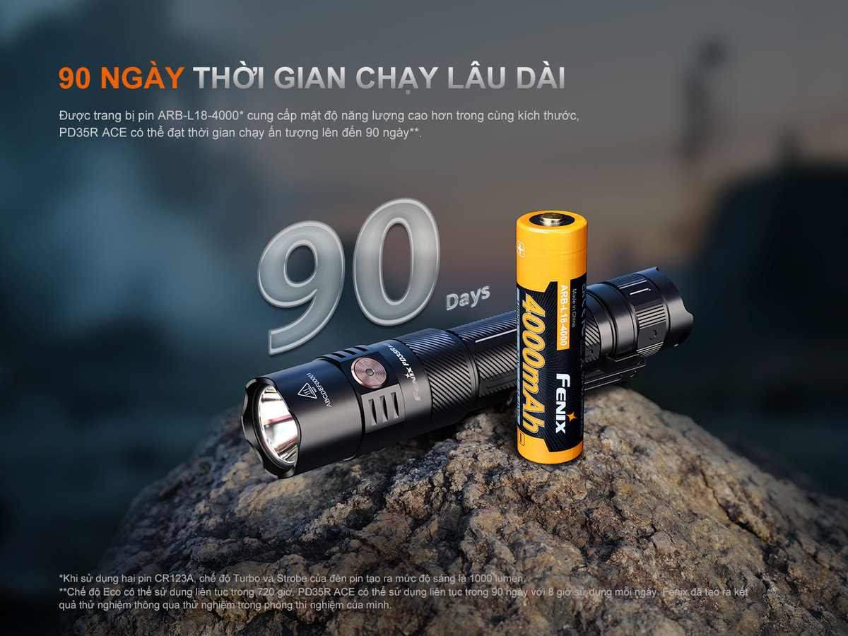 Den pin tac chien Fenix PD35R ACE