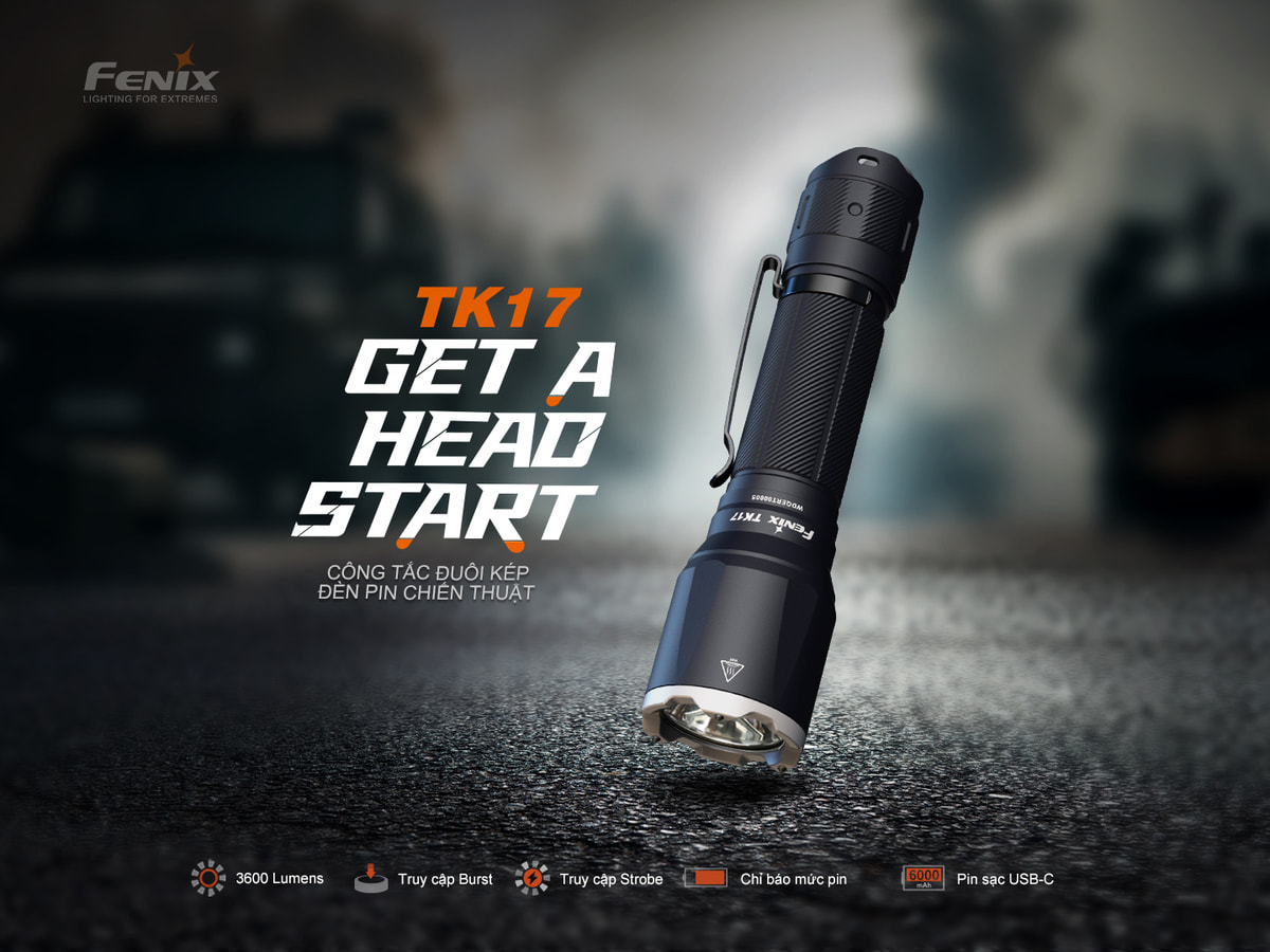 Den pin tac chien Fenix TK17