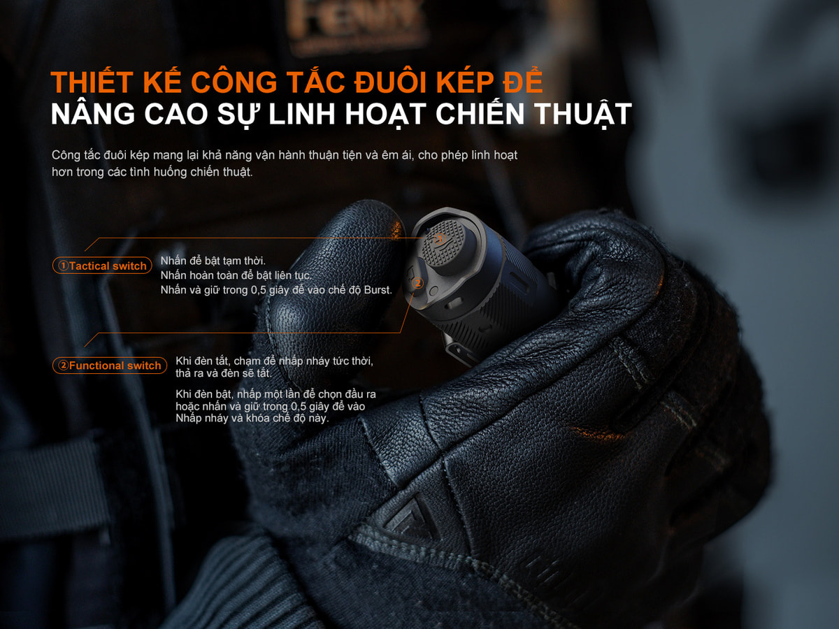 Den pin tac chien Fenix TK17