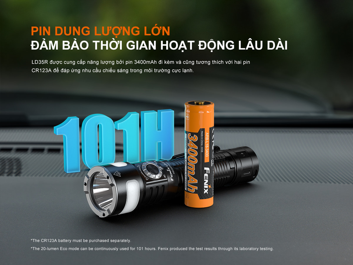 Den pin cam tay Fenix LD35R