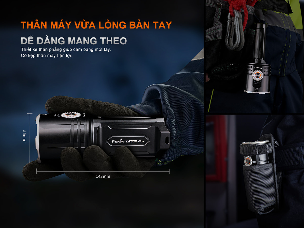 Den pin sieu sang Fenix LR35R Pro