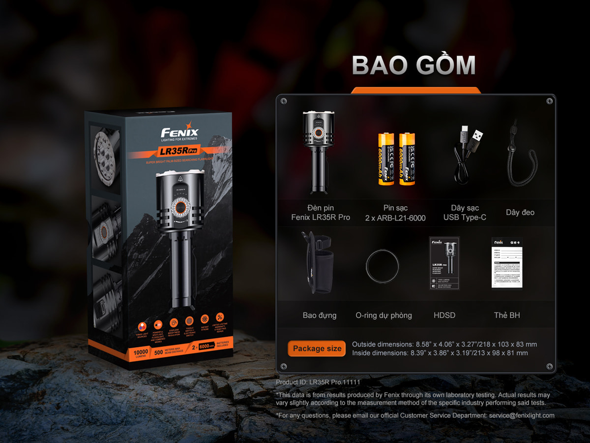 Den pin sieu sang Fenix LR35R Pro