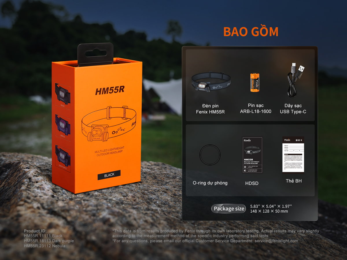 Den pin doi dau Fenix HM55R