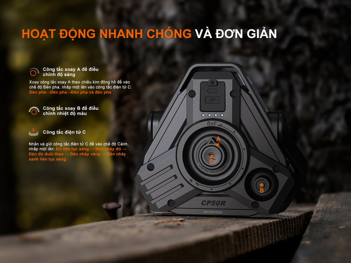 Den pin da nang Fenix CP50R