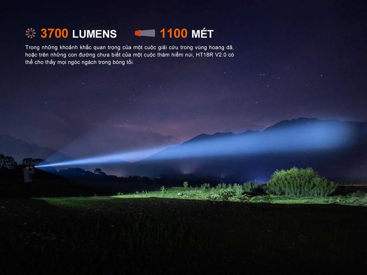 Den pin chieu xa Fenix HT18R V2.0