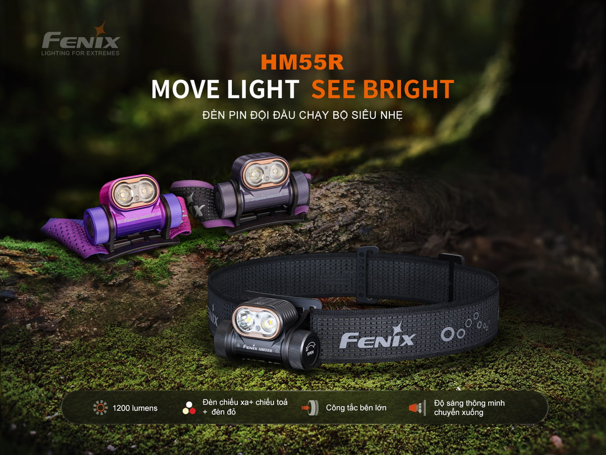 Đèn Pin Đội Đầu Fenix HM55R 1 Den pin doi dau Fenix HM55R