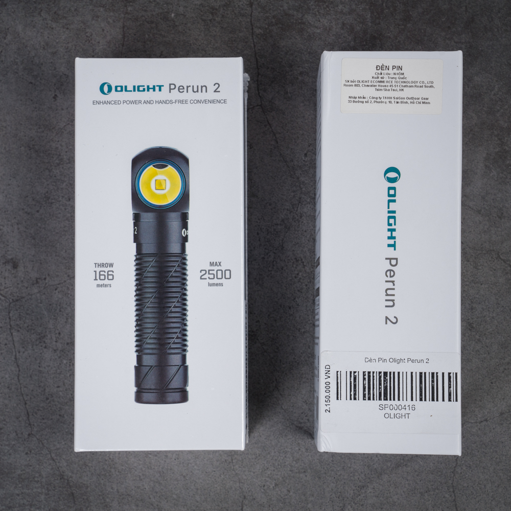 Review Đèn Pin EDC OLIGHT Perun 2: 2500 Lumens. Cảm biến vật thể xa gần 6 Hộp và Tem Nhập Khẩu Chính Hãng Olight Perun 2