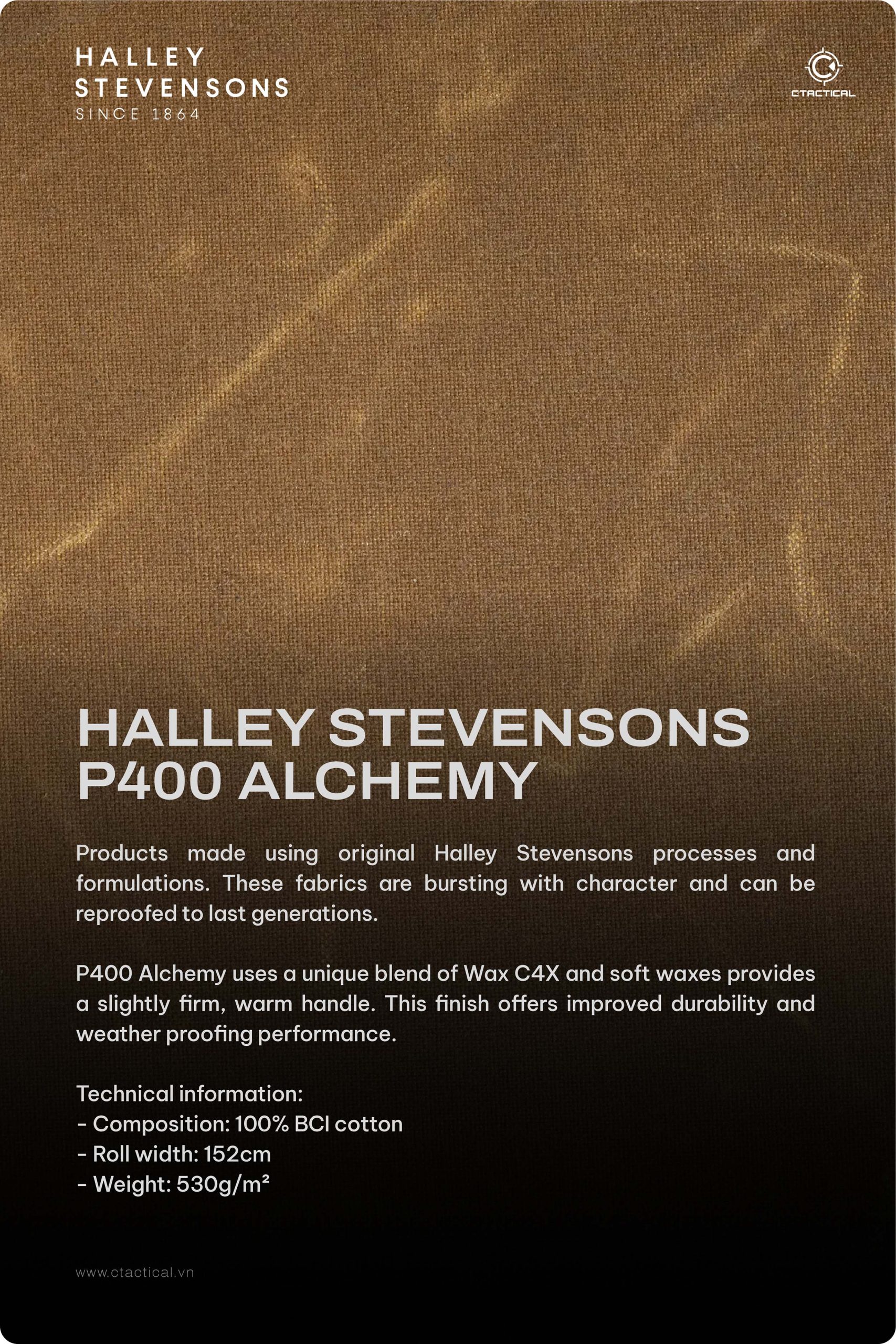 Chất liệu 160 năm tuổi Waxed Canvas từ Halley Stevensons 10 P400 Alchemy Canvas scaled 1