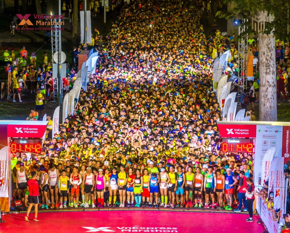 Các sự kiện chạy bộ lớn như Hanoi International Marathon, VnExpress Marathon, Ho Chi Minh City Marathon su kien chay bo marathon