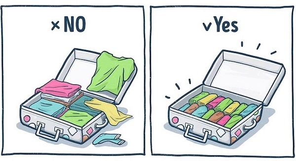 cách xếp đồ đi du lịch|cách gấp quần áo gọn nhất|cách xếp đồ gọn vào balo|cách xếp quần áo gọn|cách xếp quần áo gọn gàng vào balo|cách xếp quần áo vào balo