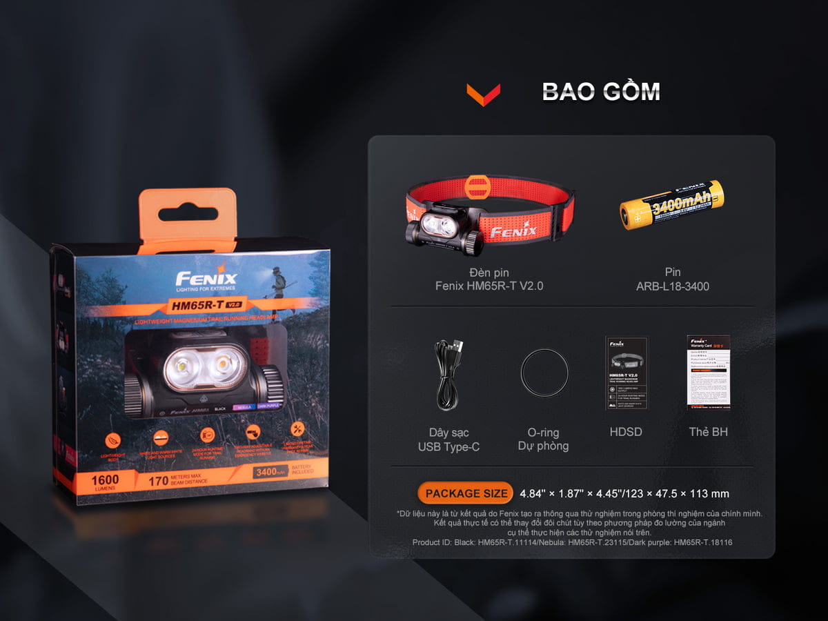 Bộ sản phẩm Fenix HM65R-T V2.0 Bộ sản phẩm Fenix HM65R-T V2.0