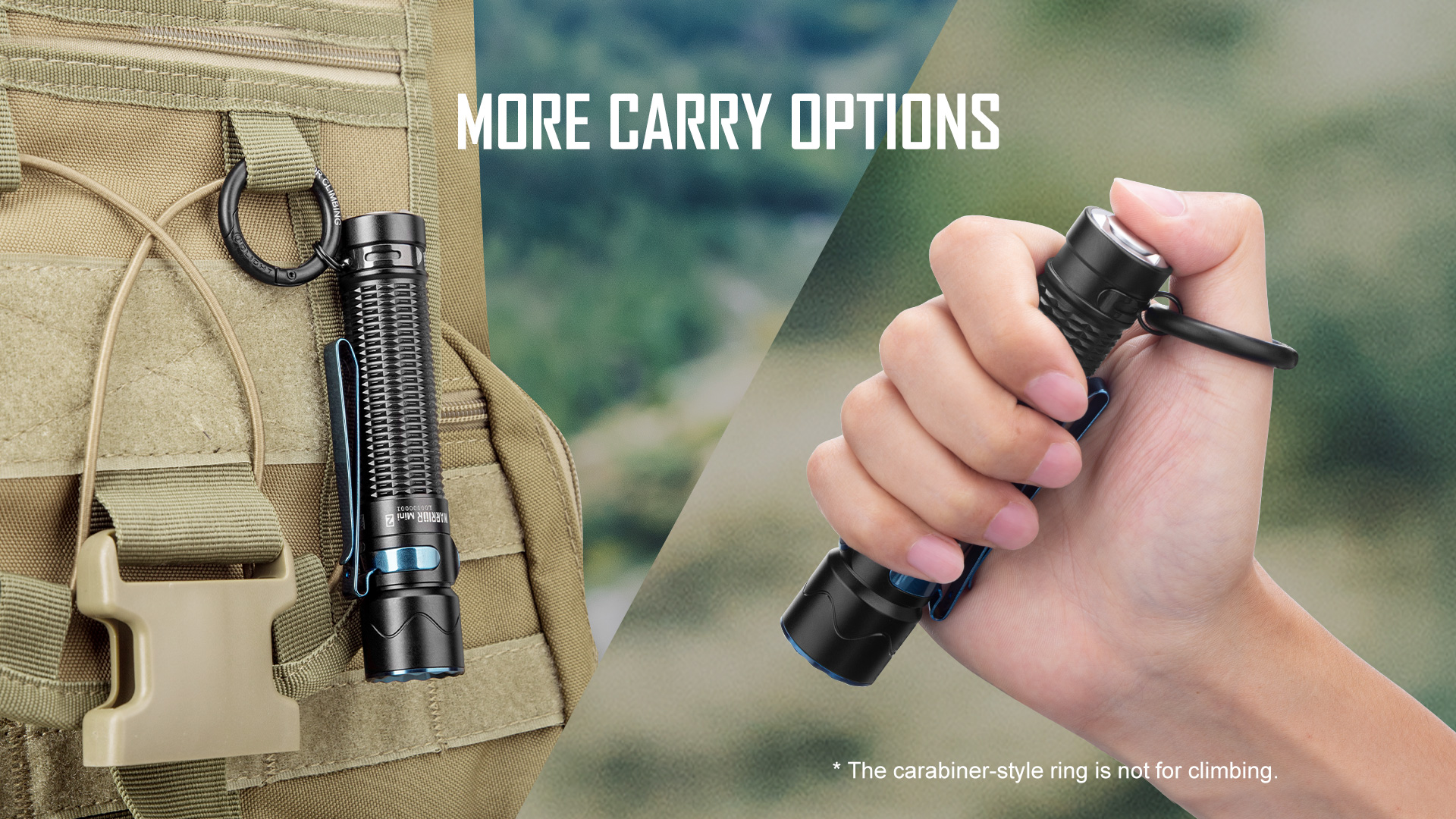 Review Đèn pin OLIGHT WARRIOR MINI 2-1750lumens/220m/Cảm biến tiệm cận-Phiên bản hoàn thiện của Đèn pin EDC tự vệ 7 Carabiner Style-Ring là phụ kiện mà phiên bản cũ không có