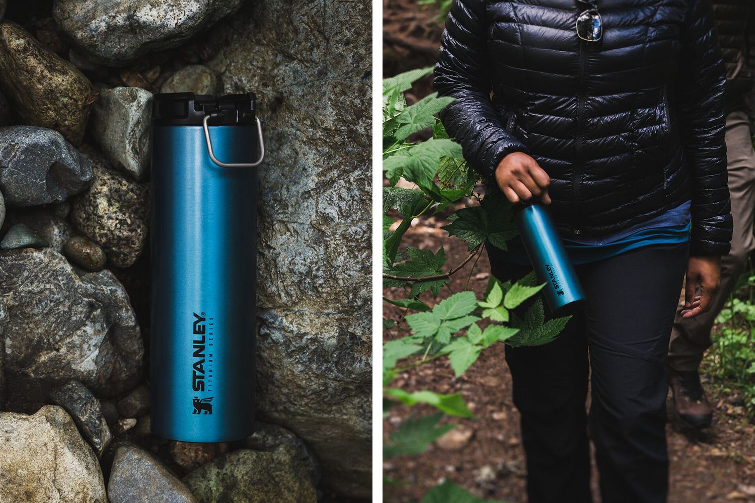 STANLEY: TITANIUM SERIES - Biểu tượng của sự hoàn hảo 7 Bình giữ nhiệt Stanley The Stay-Hot Titanium Travel - 14 oz có quai xách tiện dụng