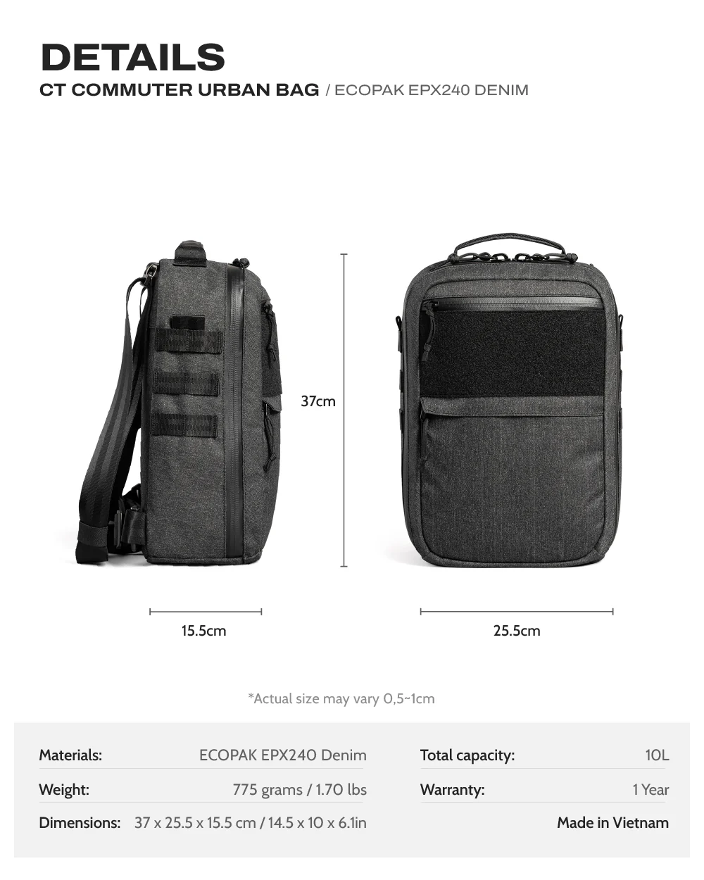 CT Commuter Urban Bag - EPX240 1 CT Commuter Urban Bag 100
