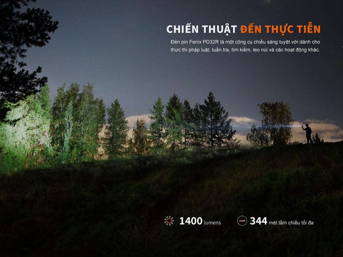 Đèn Pin Fenix - PD32R 2 Den Pin Cam Tay Fenix PD32R 1 6