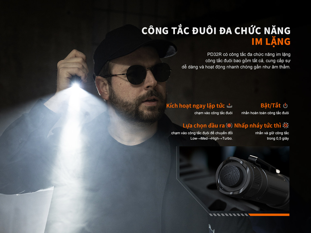 Đèn Pin Fenix - PD32R 4 Den Pin Cam Tay Fenix PD32R 2 6