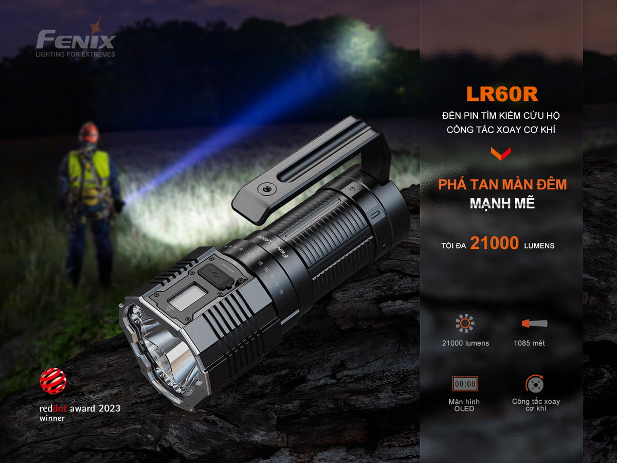 Đèn Pin siêu sáng Fenix LR60R 1 Den Pin Fenix LR60R 1 9