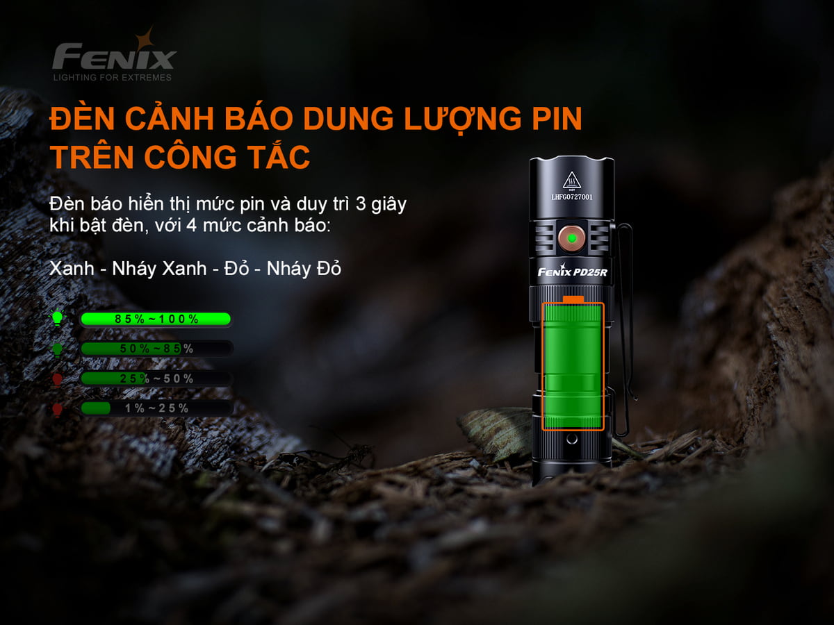 Đèn Pin Fenix - PD25R Luminus SST20 7 Den pin Fenix PD25R 11