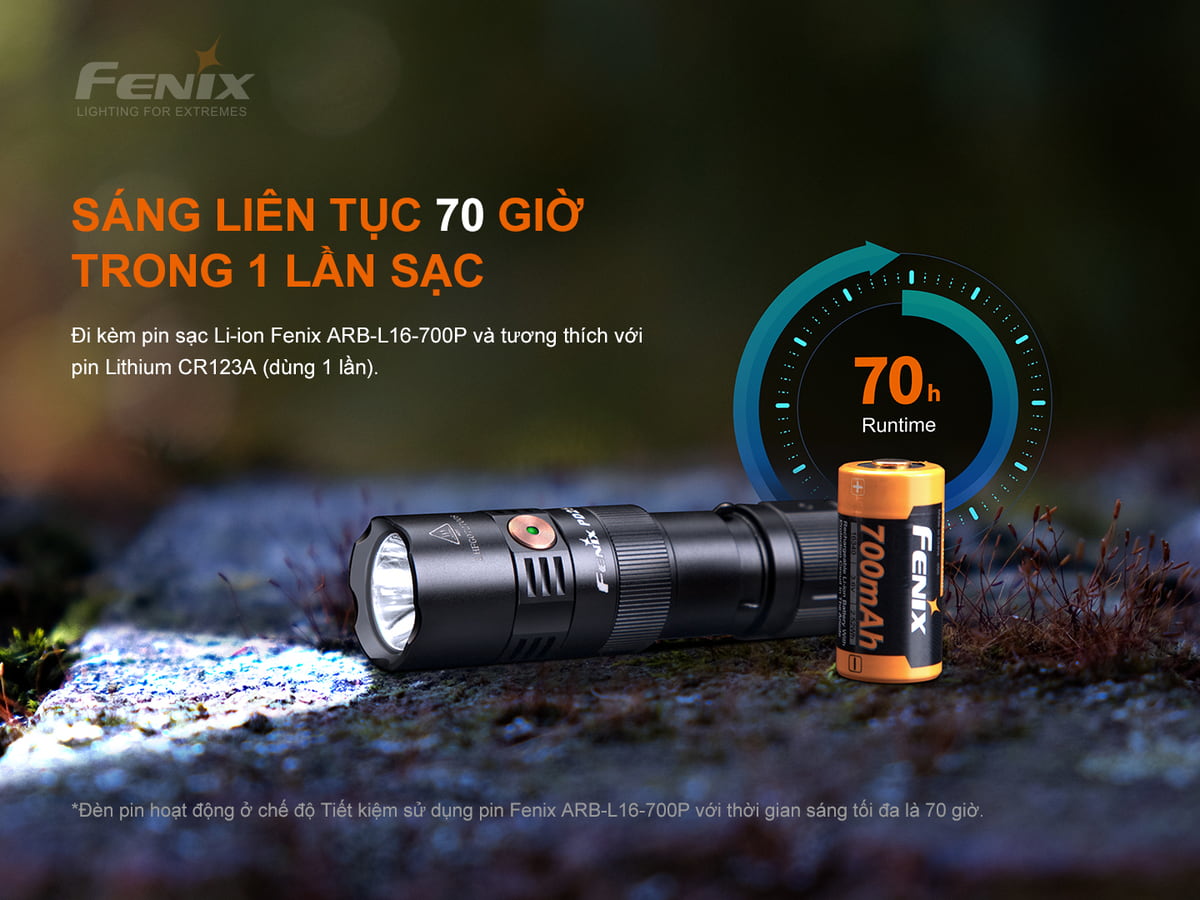 Đèn Pin Fenix - PD25R Luminus SST20 6 Den pin Fenix PD25R 6