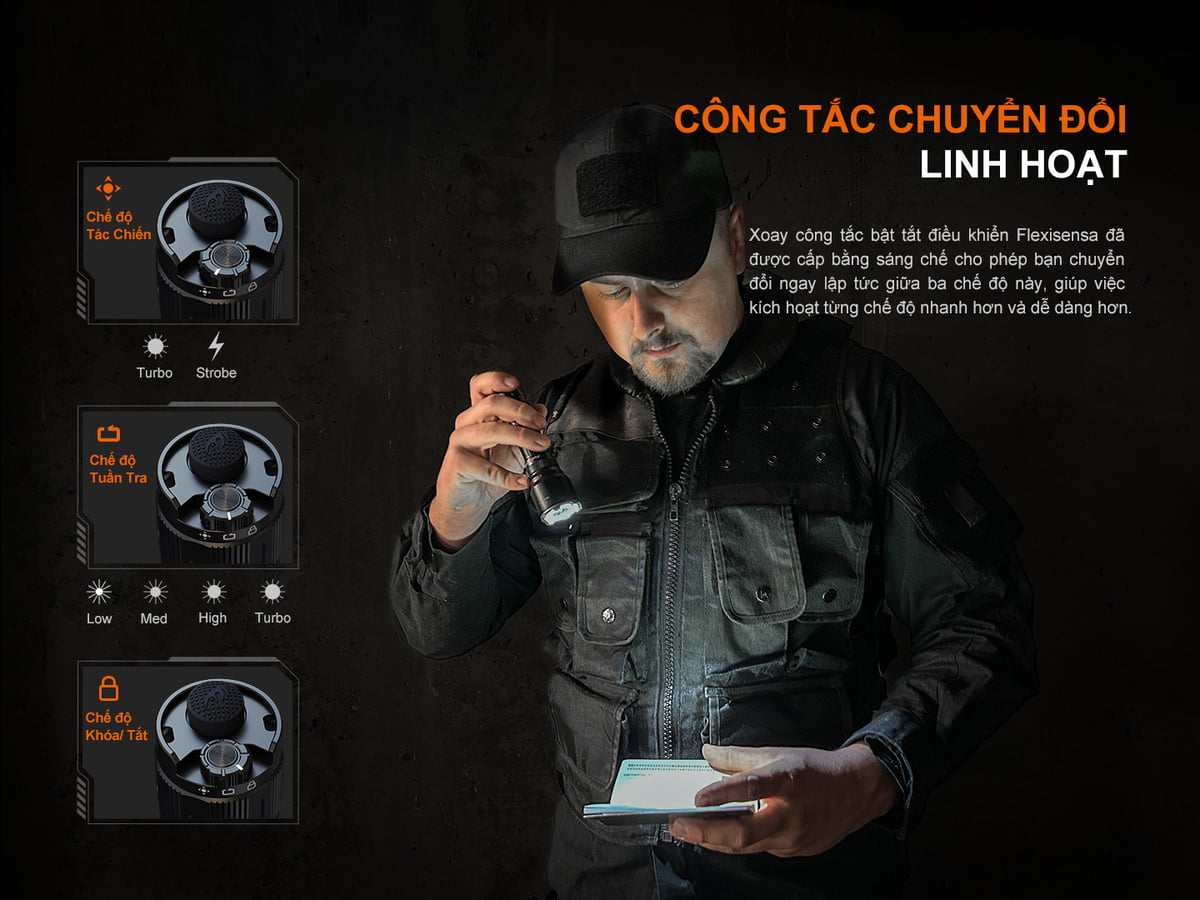 Đèn Pin Fenix TK22R 11 Den pin Tac Chien Fenix TK22R 1 6