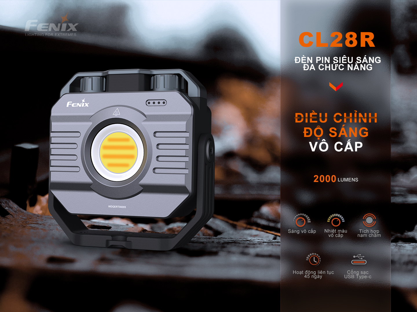 Đèn Pin Ngoài Trời Fenix CL28R 1 Fenix CL28R E 01