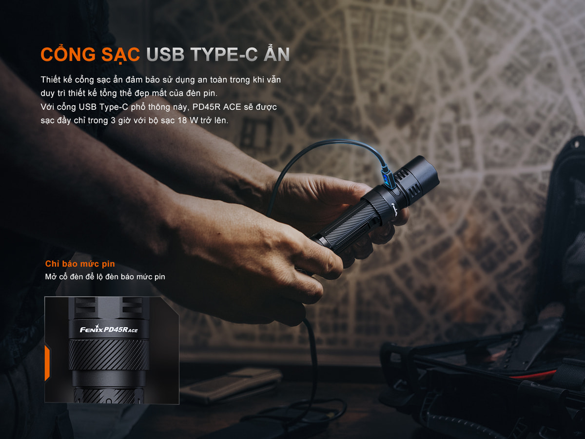Đèn Pin Fenix PD45R ACE (ARB-L21-6000) 12 Fenix PD45R ACE E 12 copy Chuyentactical.com