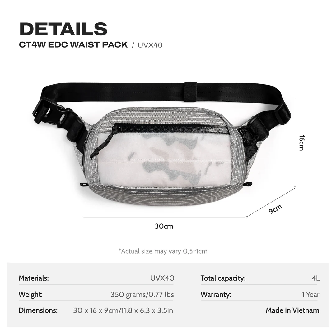 Túi đeo chéo CT4W Waist bag-UVX40 1 Tui Deo Cheo CT4W UVX40 Details 1
