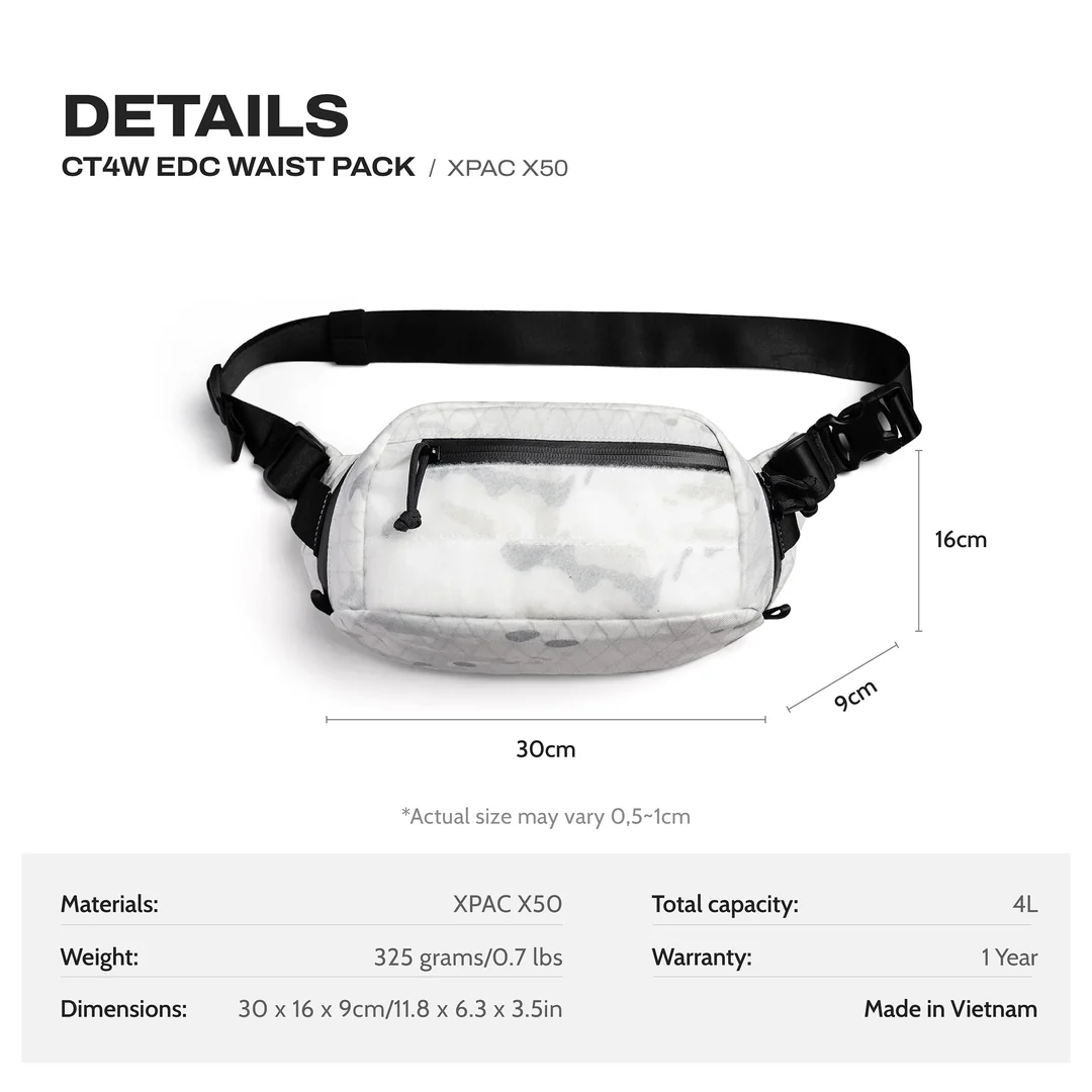 Túi đeo chéo CT4W Waist bag X50 1 Tui Deo EDC CT4W X50 Kich Thuoc
