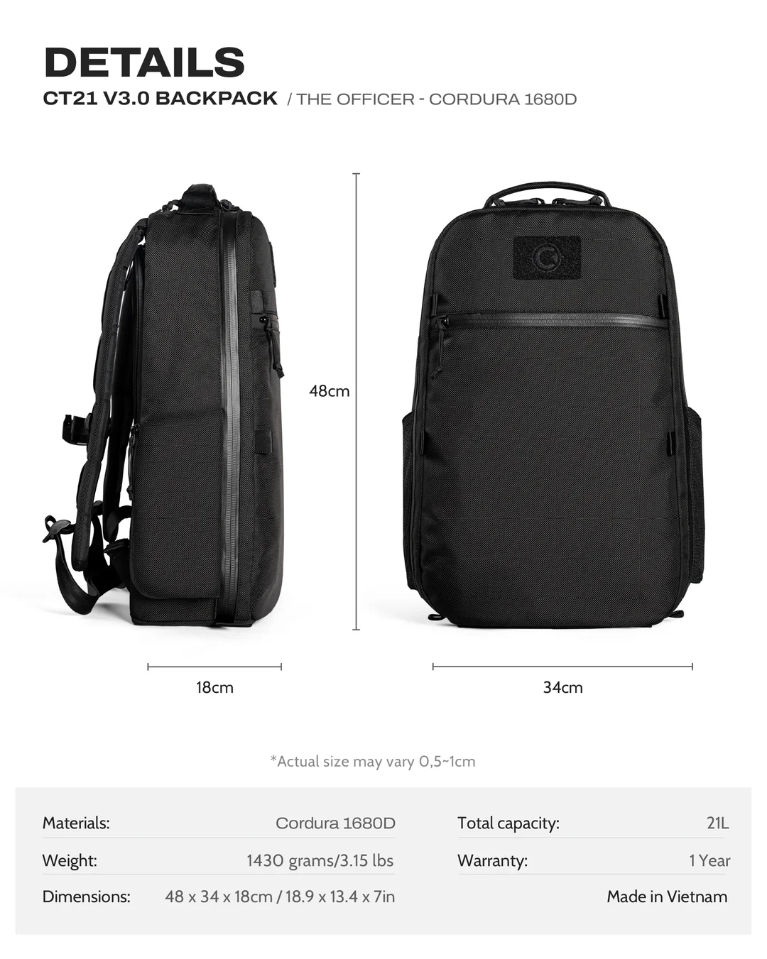 CT21 V3.0 Backpack - THE OFFICER 1 ct21 the officer new2025