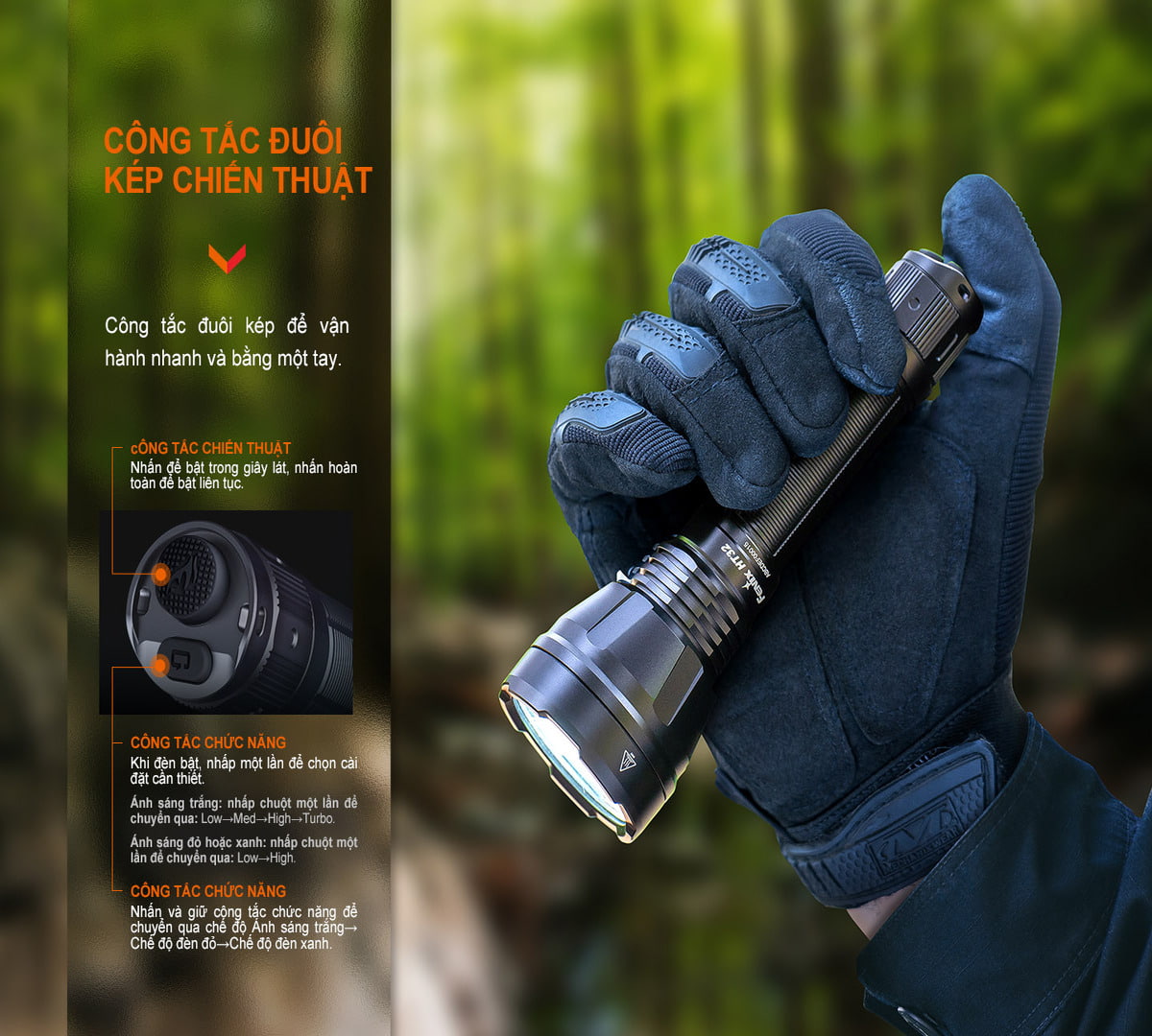 Đèn Pin chiếu xa Fenix HT32 10 den pin fenix HT32 9