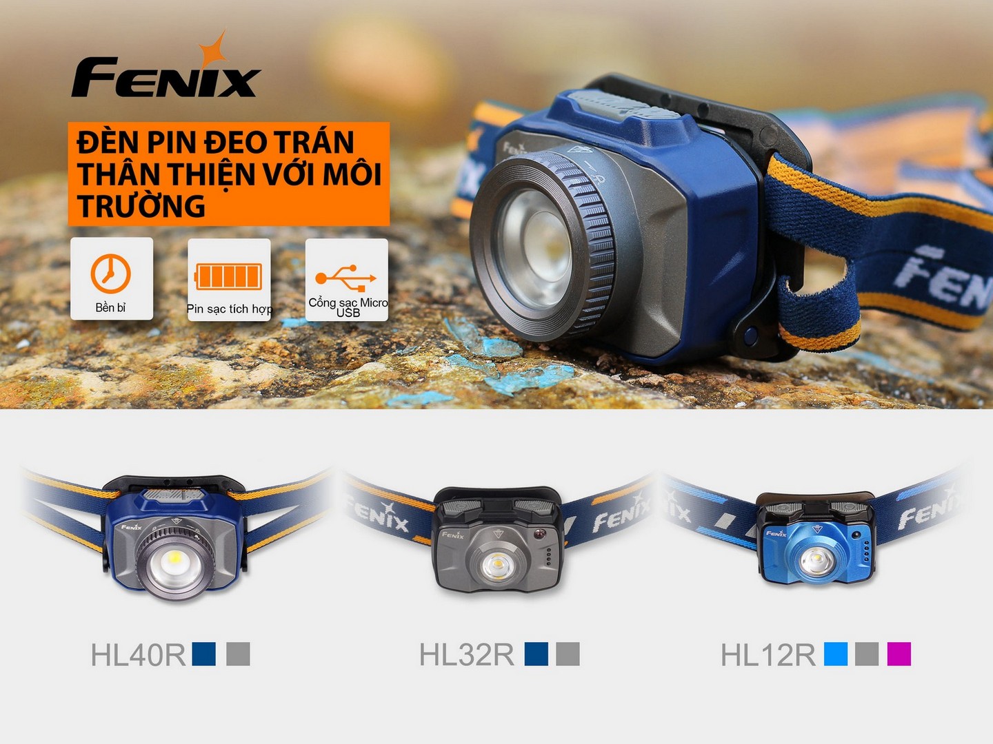 Đèn Pin Đội Đầu Fenix-HL12R V2.0 15 den pin sac doi dau