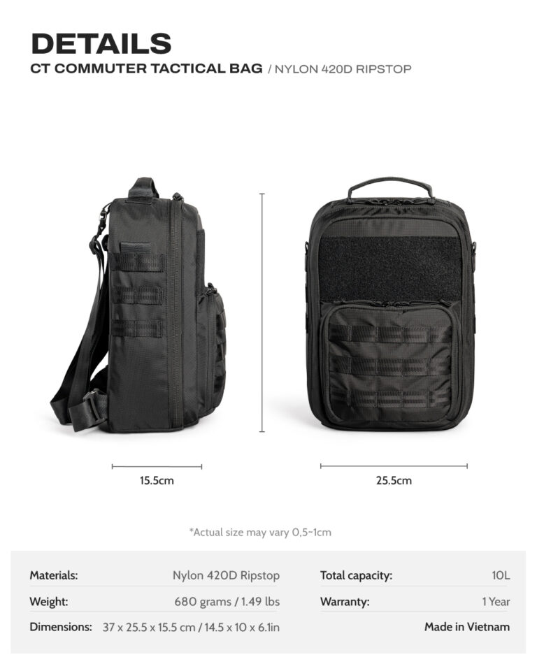 CT Commuter Tactical Bag - Nylon 420D Ripstop