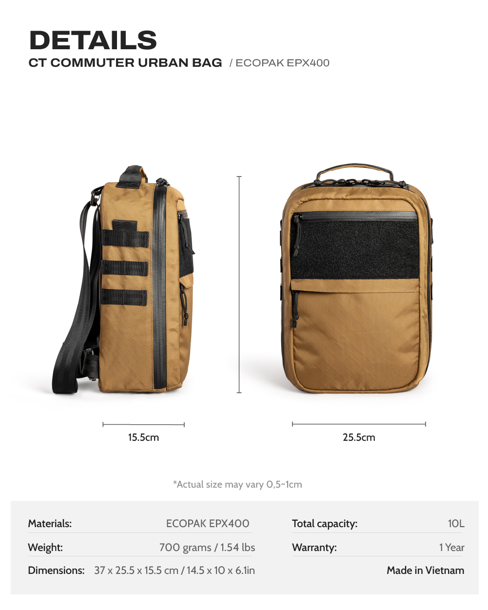 CT Commuter Urban Bag - ECOPAK EPX400 1 Commuter Urban EPX400