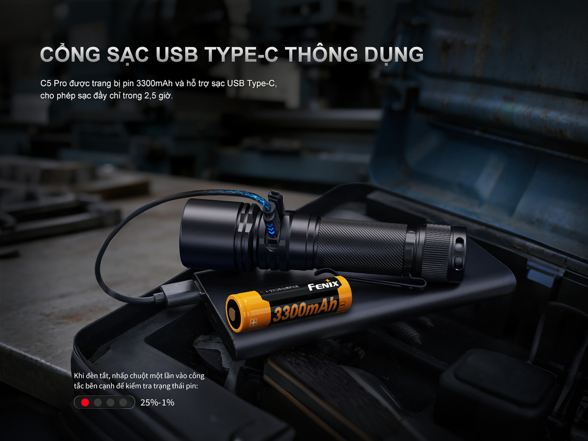 Den pin Fenix C5 Pro 8
