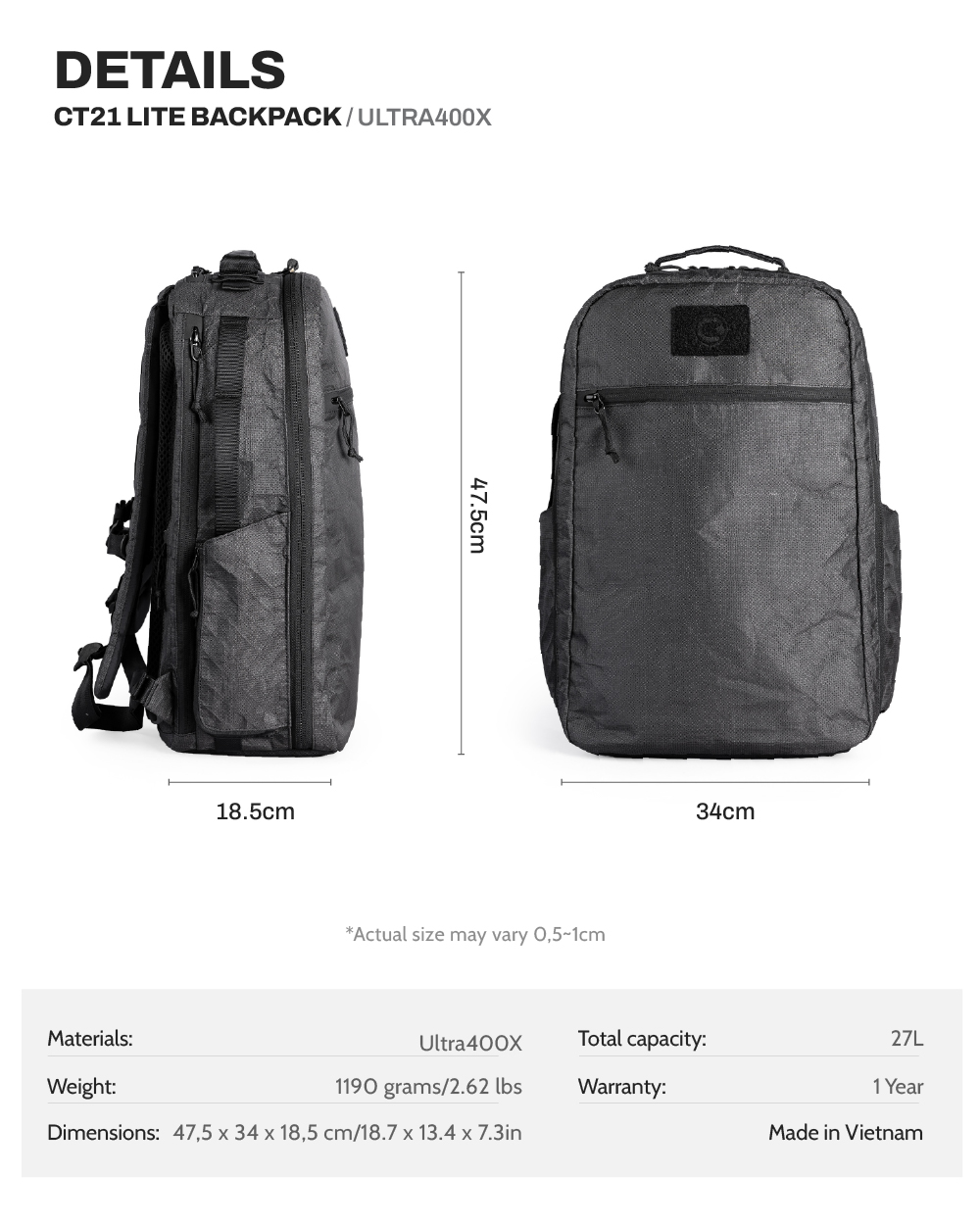 Balo CT21 Lite - Ultra400X 1 Balo CT21 Lite