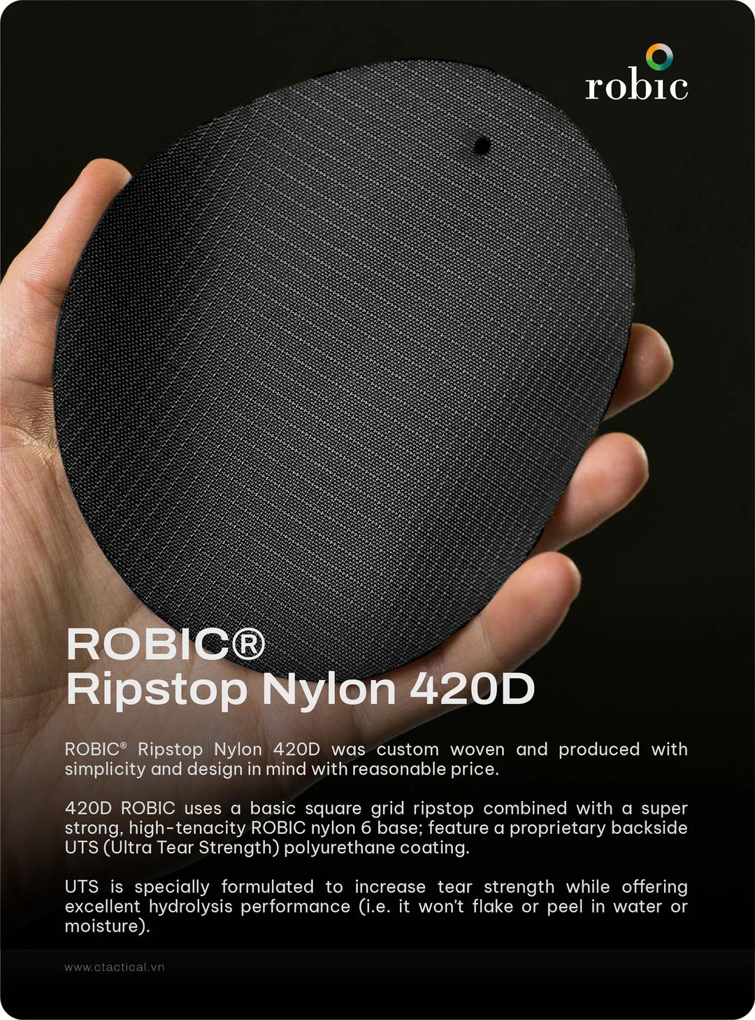 Balo CT21 Plus - Robic Nylon 420D Ripstop 2 ROBIC Ripstop Nylon 420D