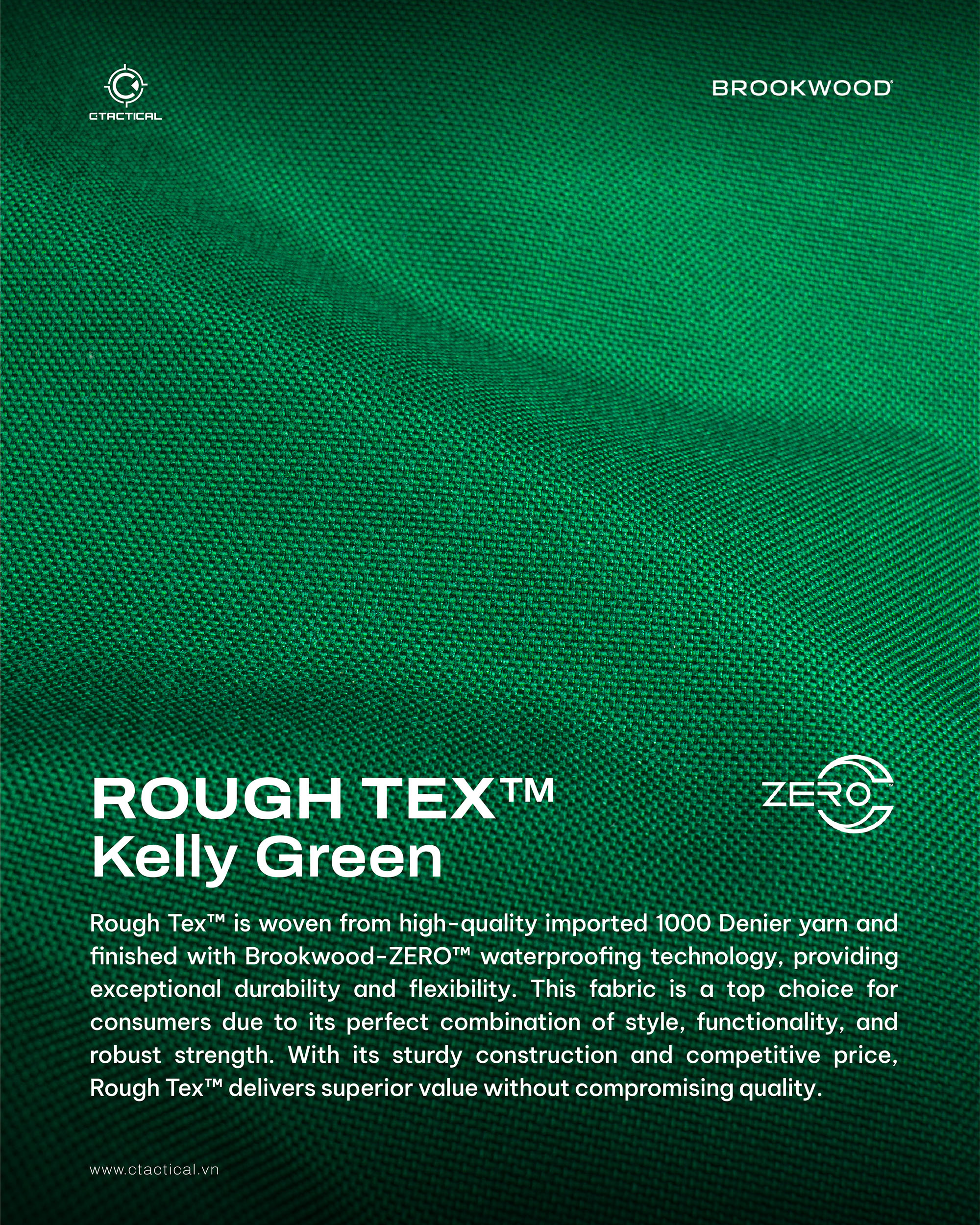 Balo CT21 Plus - Rough Tex™ Nylon 1000D 2 Rough Tex Kelly Green
